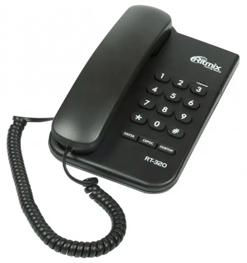 Телефон проводной Ritmix RT-320 Черный