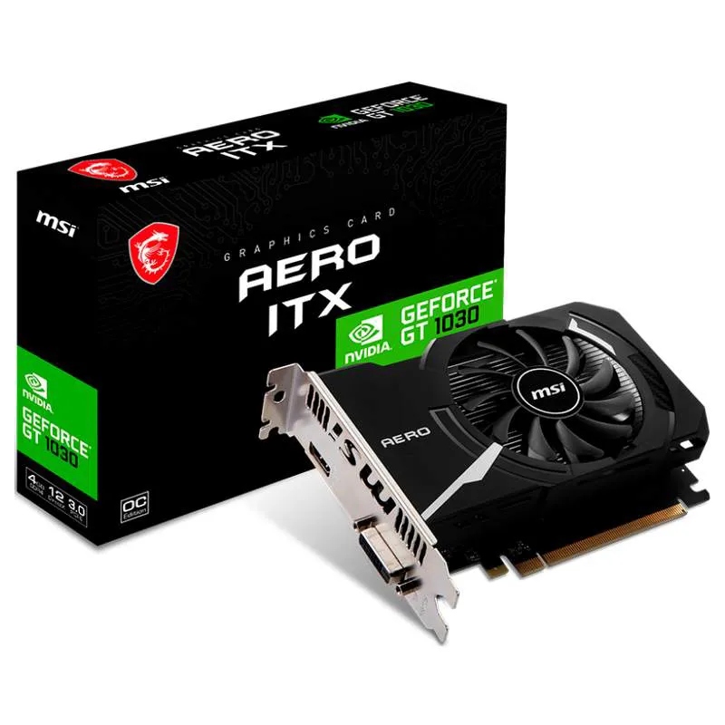 Видеокарта 4Gb MSI GT1030 AERO ITX 4GD4 OC