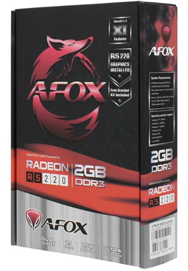 Видеокарта 2 GB Afox R5 220 AFR5220-2048D3L4