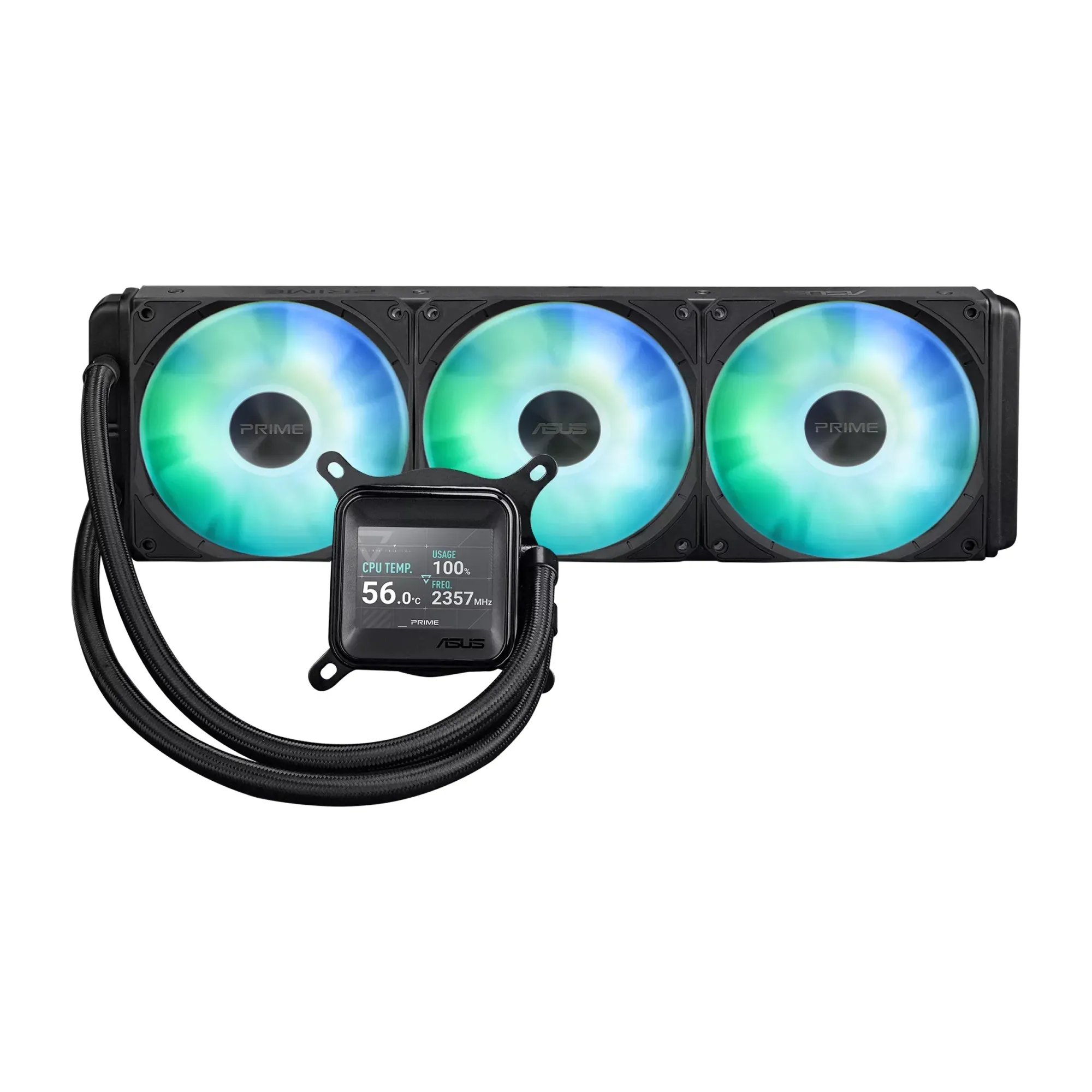 Водяное охлаждение CPU Asus PRIME LC 360 ARGB LCD 360mm Liquid CPU Cooler, 3x120mm PWM Fan, ARGB