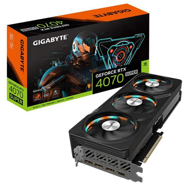Видеокарта 12Gb Gigabyte RTX4070 SUPER GAMING OC 12G GV-N407SGAMING OC-12GD