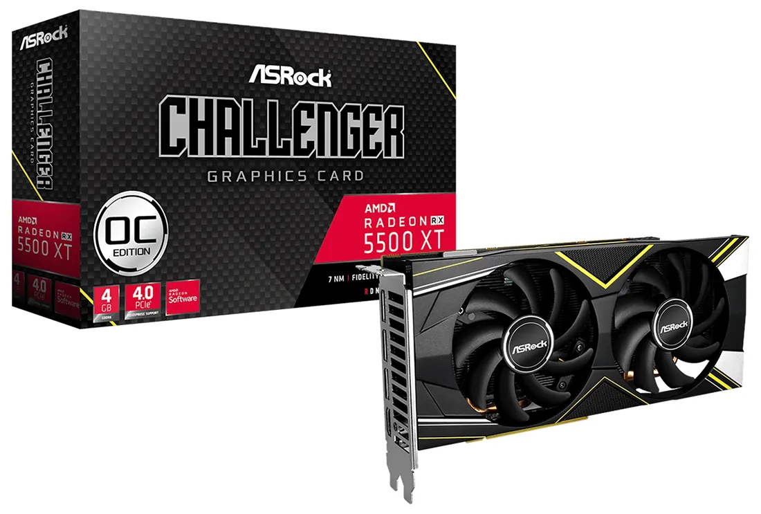 Видеокарта ASRock Radeon RX 5500 XT Challenger D 4G OC