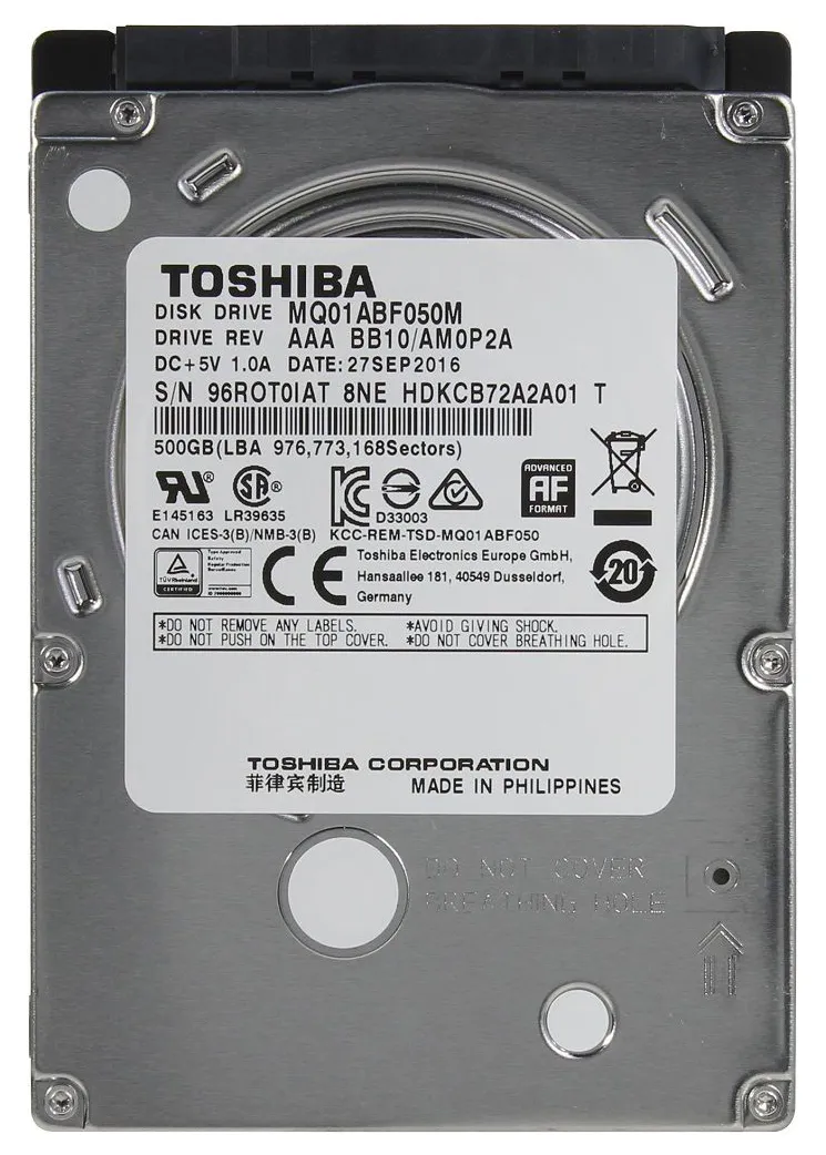 Жесткий диск TOSHIBA 500Gb MQ01ABF050M