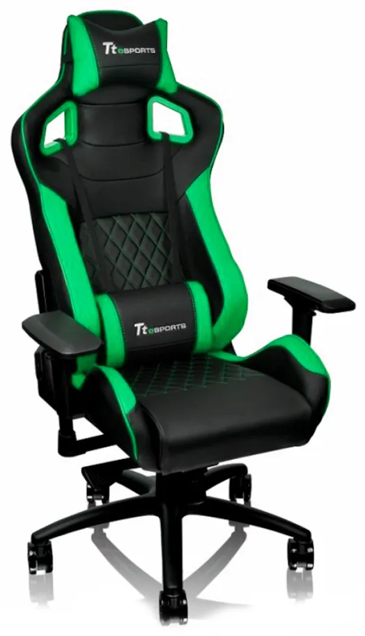 Игровое компьютерное кресло Thermaltake GTF 100 Black & Green (GC-GTF-BGMFDL-01)