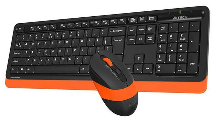 Клавиатура+мышь беспроводная A4tech Fstyler FG-1010 ORANGE
