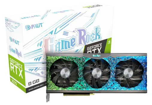 Видеокарта 8Gb PALIT RTX3070 GAMEROCK 8G NE63070019P2-1040G