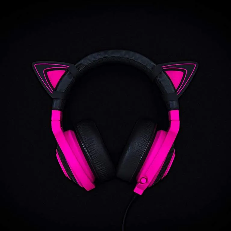 Накладные кошачьи ушки на гарнитуру Razer Kitty Ears for Kraken - Neon Purple RC21-01140100-W3M1