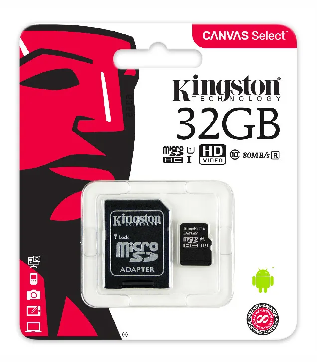 Карта памяти MicroSD 32GB Kingston SDCS/32GB