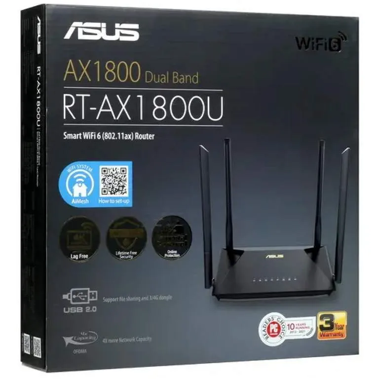 Маршрутизатор ASUS RT-AX1800U 90IG06P0-MO3530