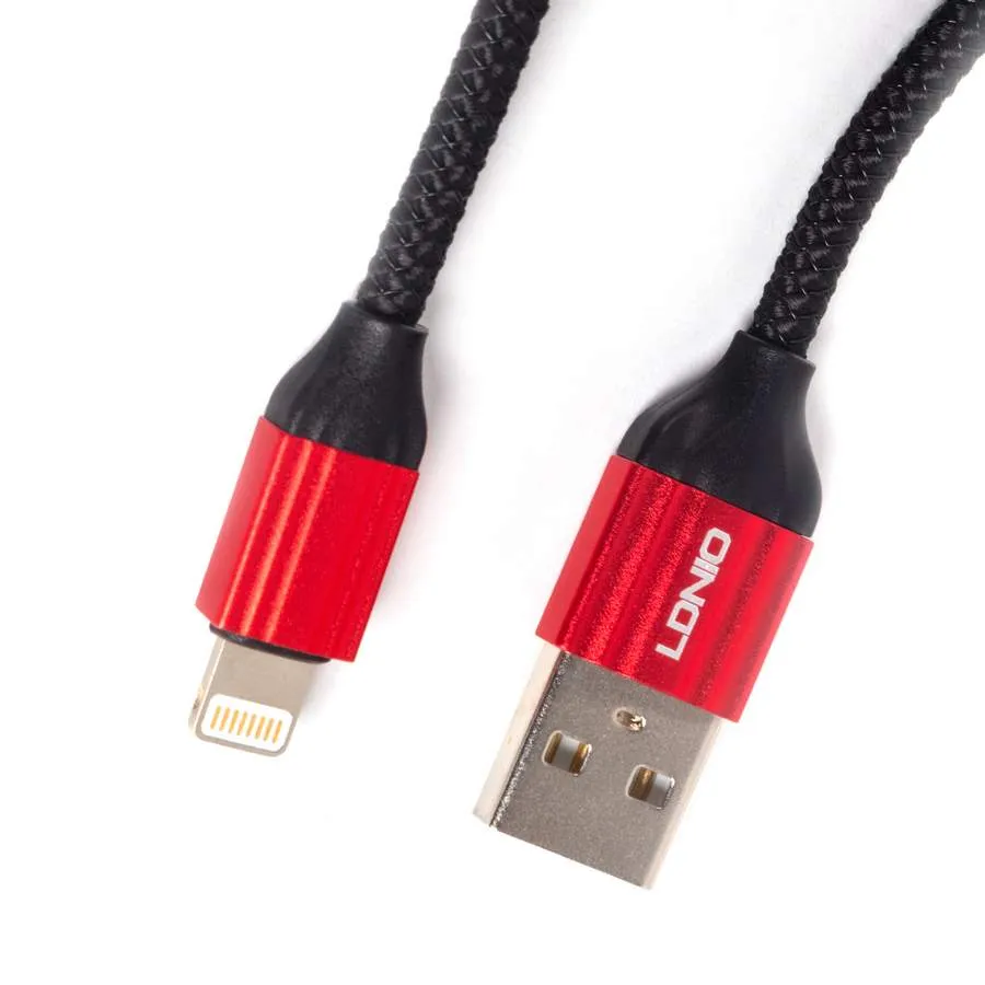 Кабель LDNIO Lightning LS431 2.4A TPE 1м Чёрный