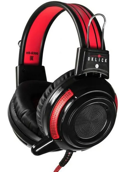 Наушники Oklick HS-G300 ARMAGEDDON Черный-красный HS-G300-RD