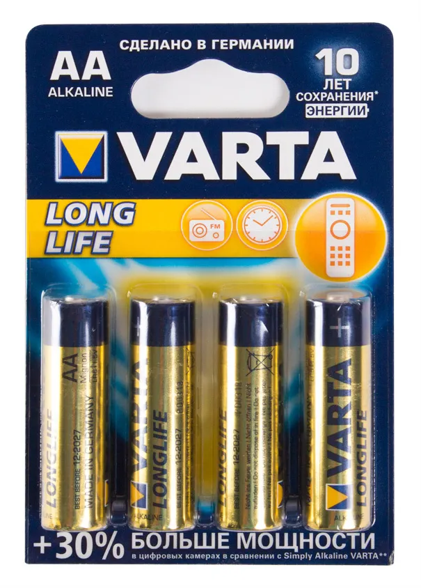 Батарейка VARTA LR6 Longlife 4шт
