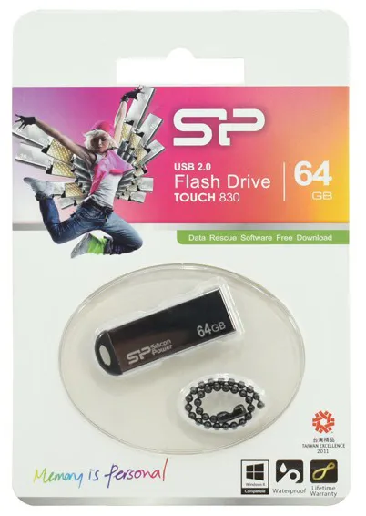 USB флешка 64GB Silicon Power Touch 830 SP064GBUF2830V1S silver