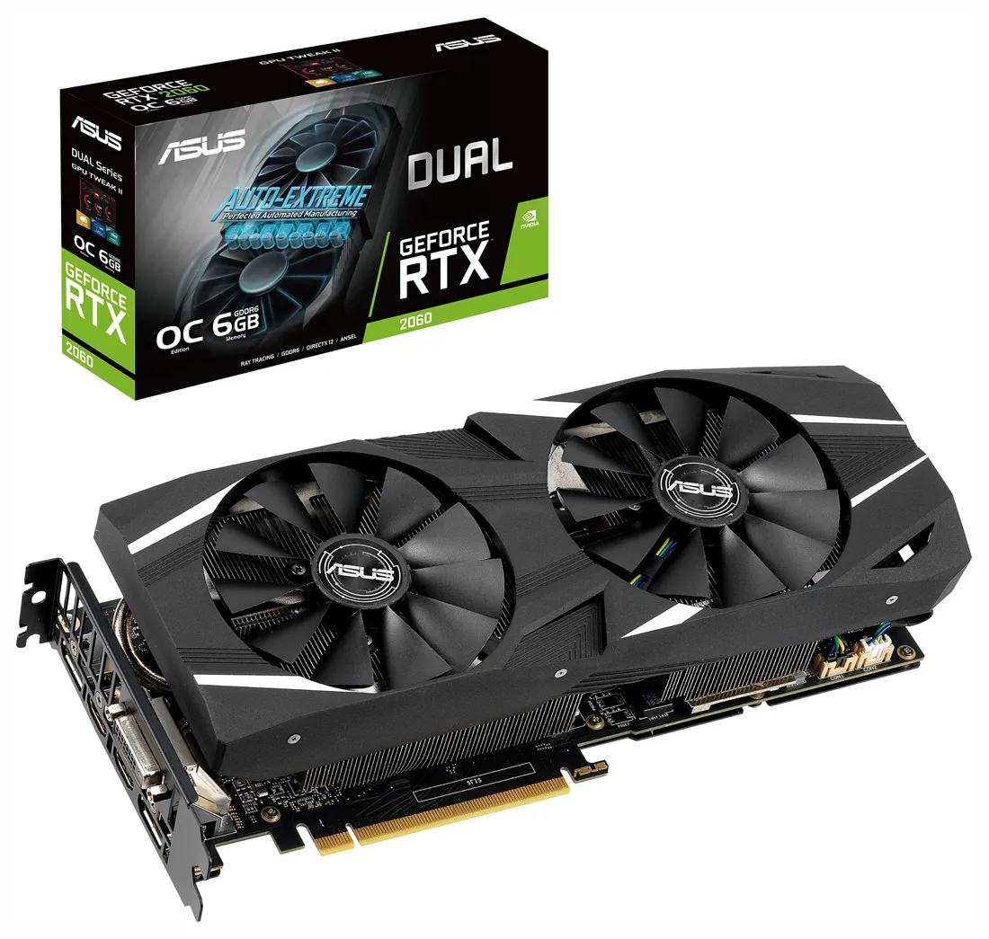 Видеокарта ASUS GeForce RTX2060 DUAL-RTX2060-06G