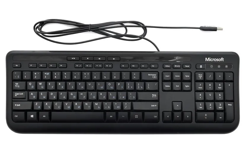 Клавиатура+мышь Microsoft Wired Desktop 600 Black 3J2-00015
