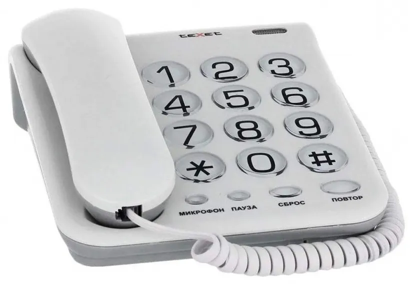 Телефон проводной Texet TX-262 Серый
