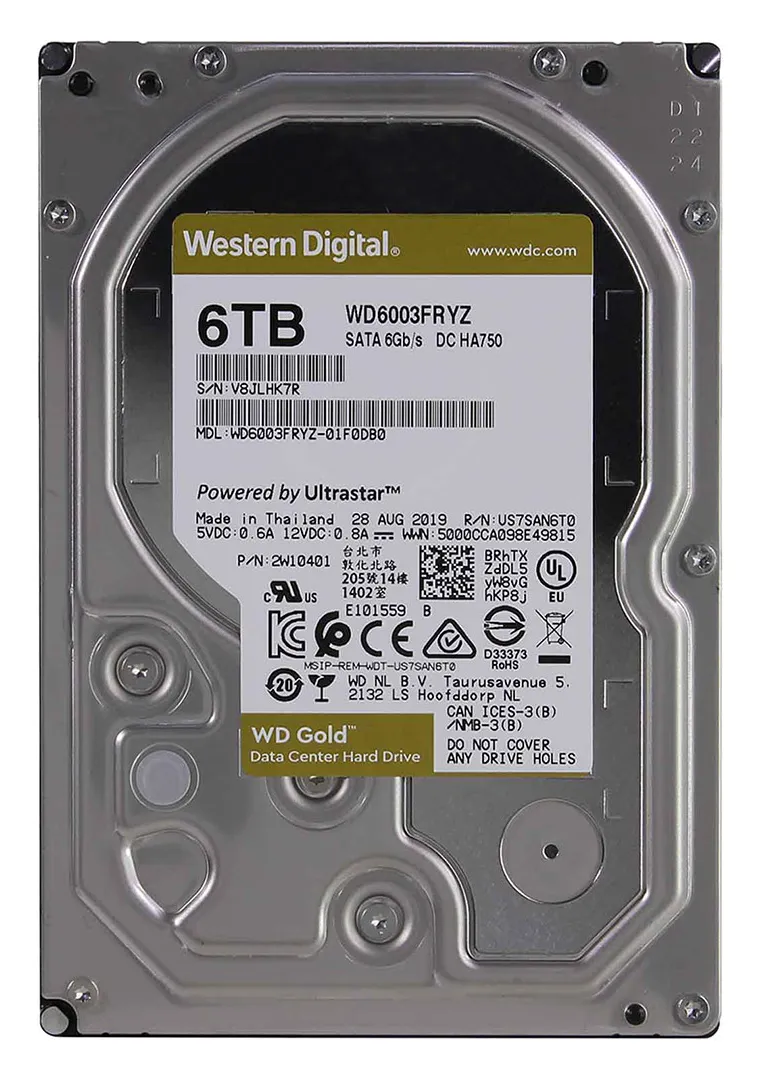 Жесткий диск 6Tb WD Gold WD6003FRYZ