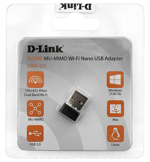 Сетевой адаптер D-Link DWA-171/RU/D1A