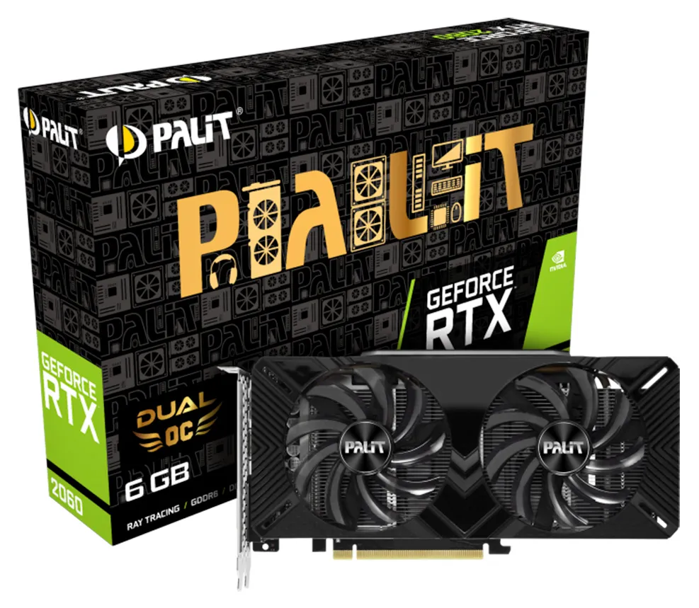 Видеокарта 6Gb PALIT RTX2060 DUAL OC NE62060S18J9-1160A