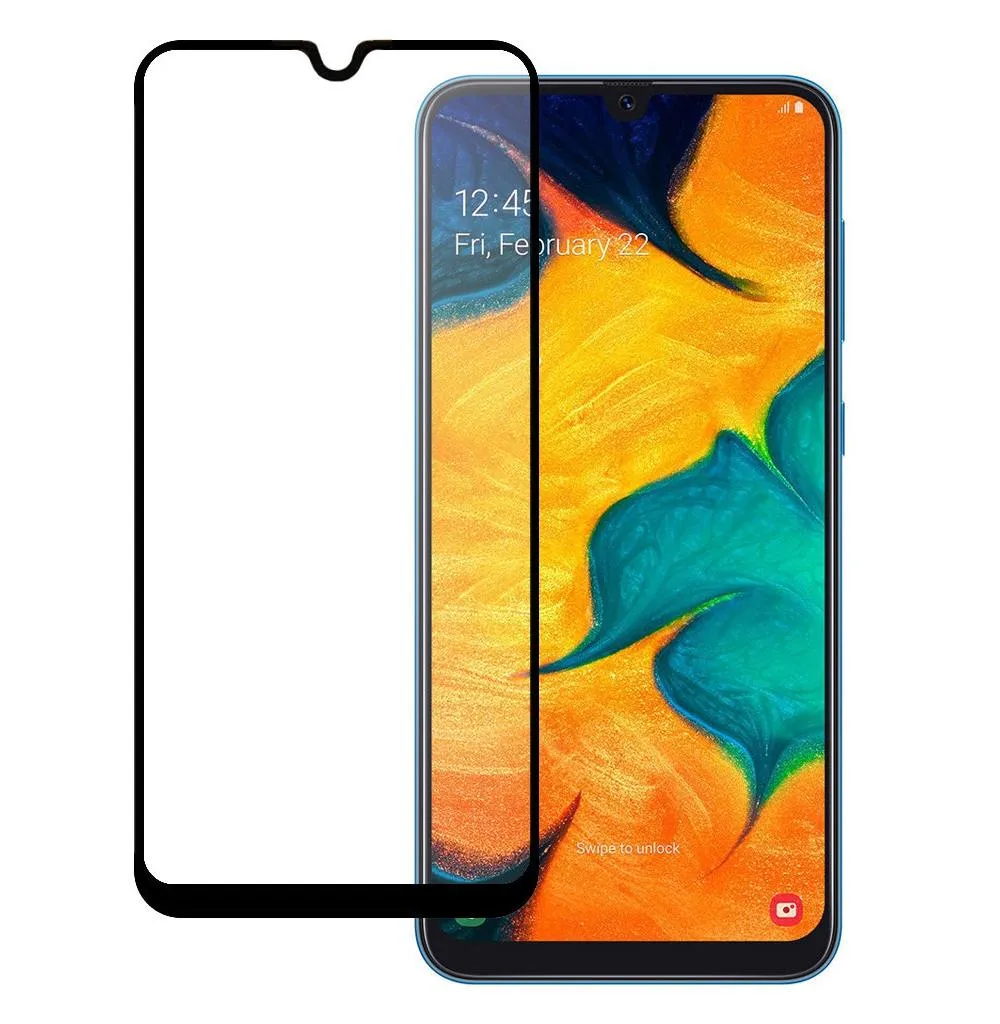 Защитное стекло Full screen PowerPlant для Samsung Galaxy A30 Black