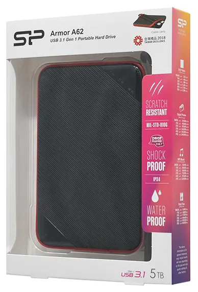 Внешний жесткий диск 5 TB Silicon Power A62 SP050TBPHD62LS3K Black