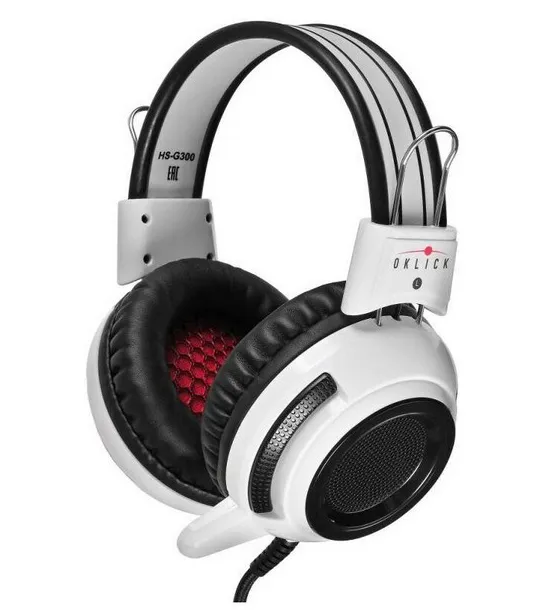 Гарнитура Oklick HS-G300 ARMAGEDDON Белый-Черный HS-G300-WT