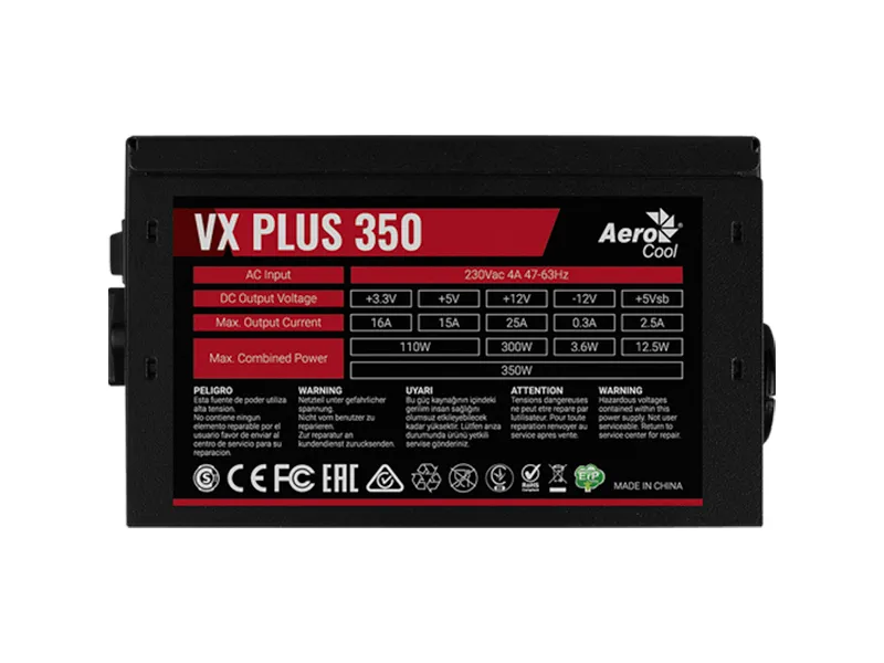 Блок питания Aerocool VX-350 PLUS 350W