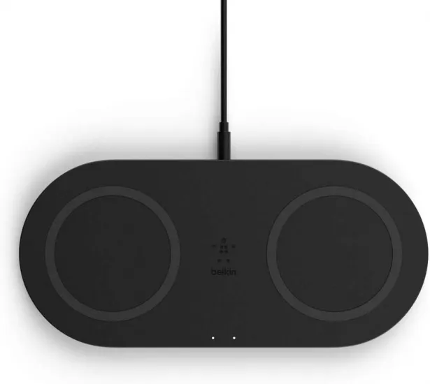 Беспроводное зарядное устройство Belkin Dual Pad Wireless Charging Qi, 2x 10W, black,