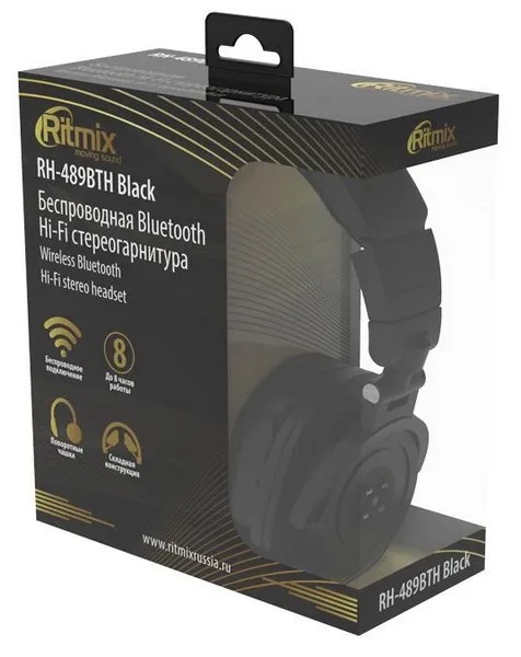 Bluetooth Гарнитура Ritmix RH-489 BTH black