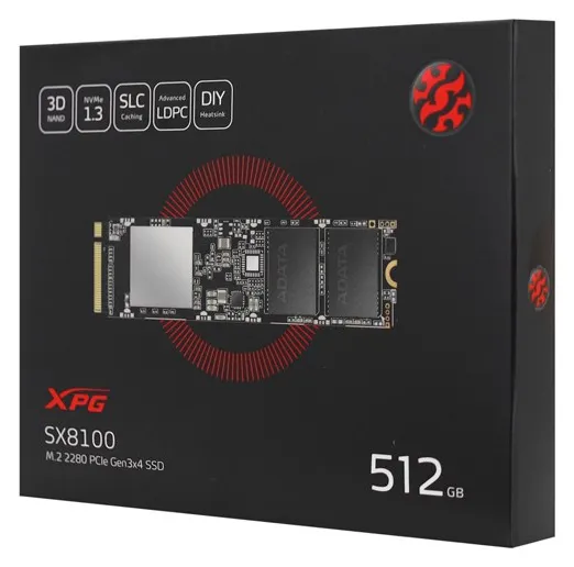 SSD накопитель 512 GB ADATA XPG SX8100 ASX8100NP-512GT-C