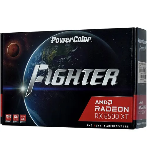 Видеокарта 4 GB PowerColor RX 6500 XT AXRX 6500XT 4GBD6-DH/OC