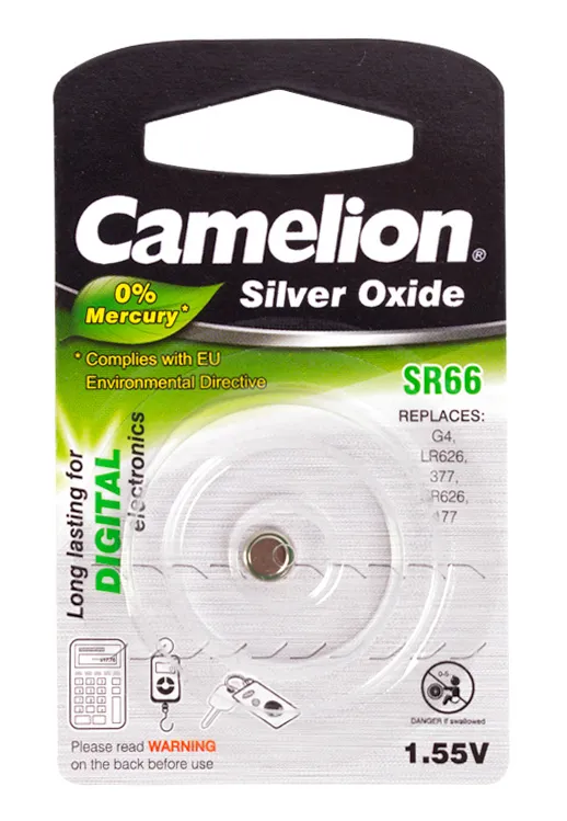 Батарейка CAMELION SR66-BP1(0%Hg)