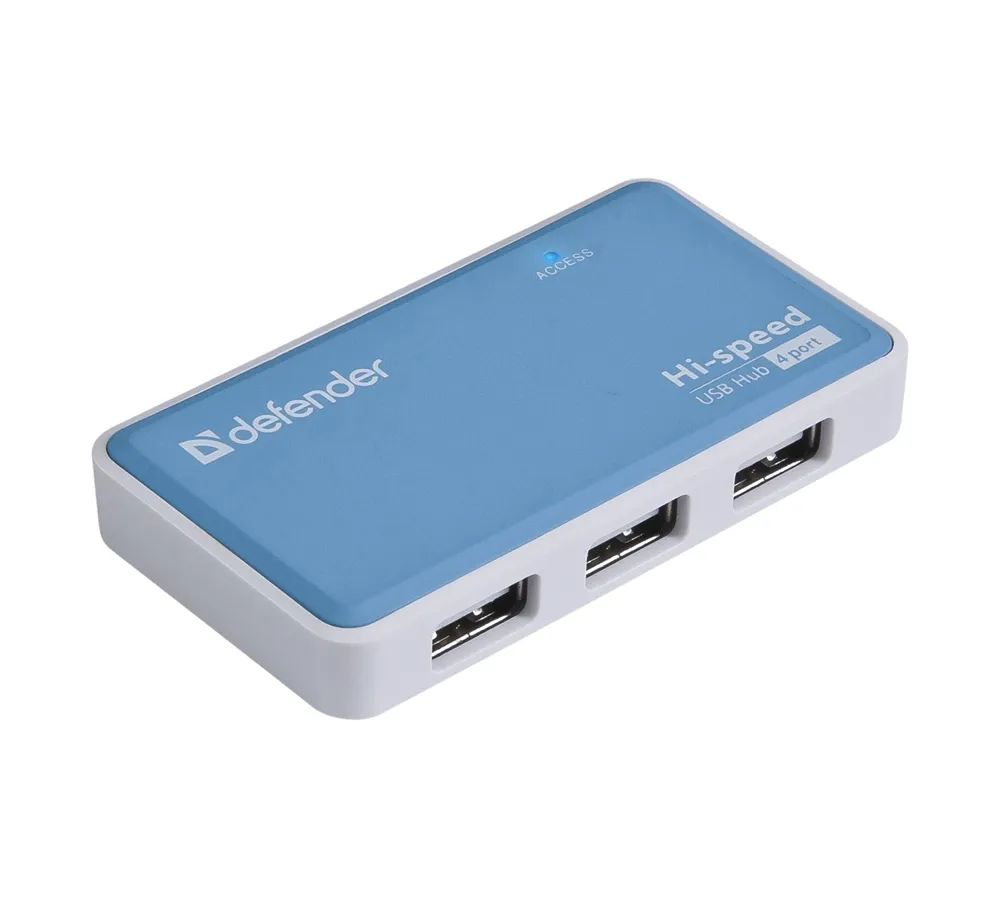4-портовый мини-разветвитель USB Defender Quadro Power