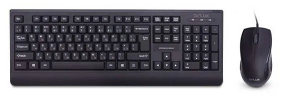 Клавиатура + мышка Delux DLD-6075 Black