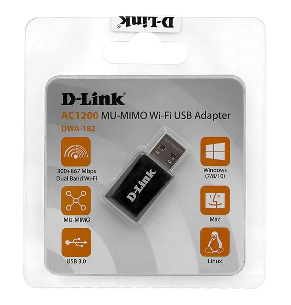 Сетевой адаптер D-Link DWA-182/RU/E1A