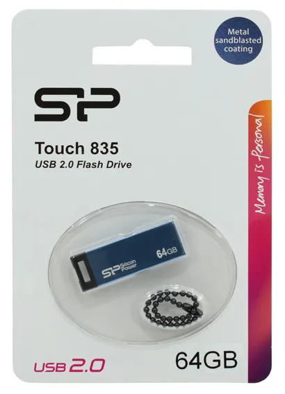 USB флешка 64GB Silicon Power Touch 835 SP064GBUF2835V1B blue