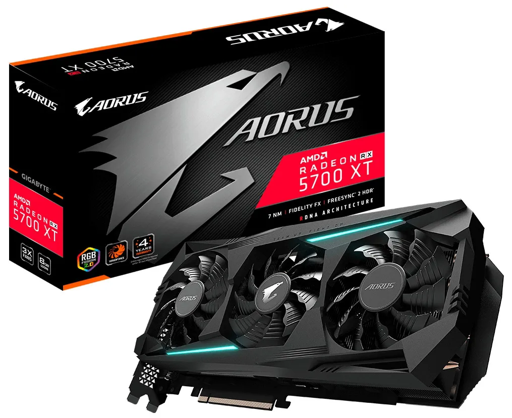 Видеокарта Gigabyte Radeon RX 5700 XT AORUS GV-R57XTAORUS-8GD
