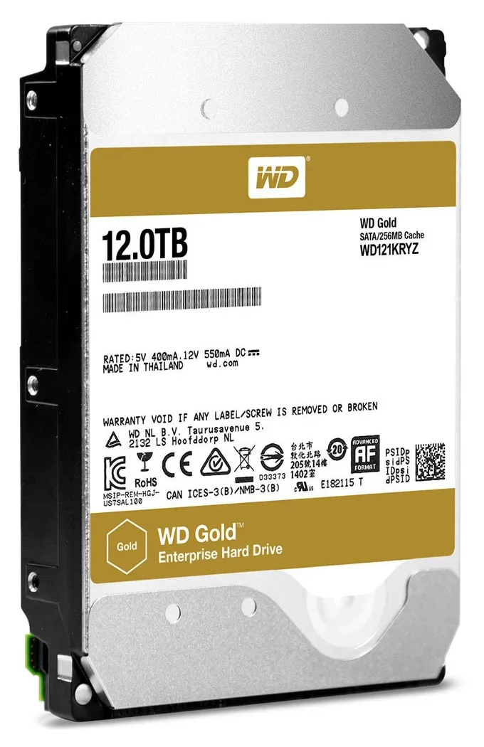 Жесткий диск 12TB WD Gold WD121KRYZ