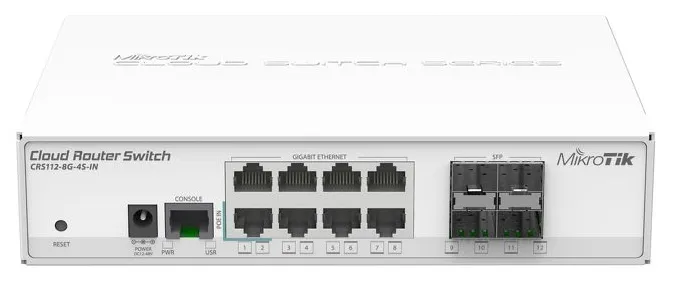 Коммутатор MikroTik CRS112-8G-4S-IN