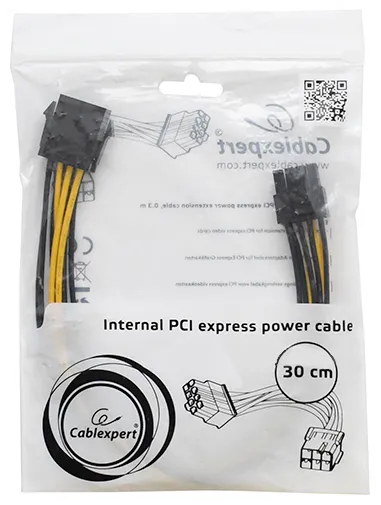 Удлинитель питания Cablexpert CC-PSU-84, 6+2m - 8f, 0.3m
