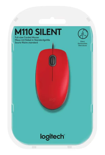 Компьютерная мышь Logitech M110 Silent 910-005489 red