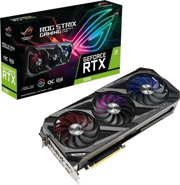 Видеокарта 12Gb ROG-STRIX-RTX3080-O12G-GAMING