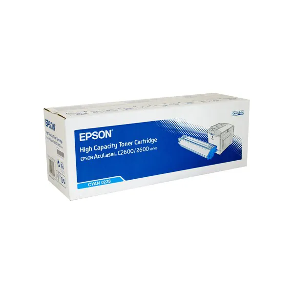 Тонер Epson C13S050228 ACULASER C2600 голубой
