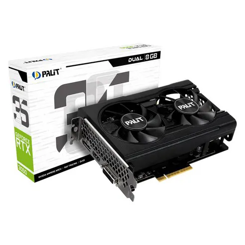 Видеокарта 8Gb PALIT RTX3050 DUAL NE63050018P1-1070D