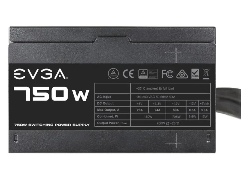 Блок питания EVGA 750 N1 750W 100-N1-0750-L2