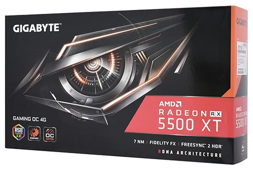 Видеокарта Gigabyte Radeon RX 5500 XT GAMING OC GV-R55XTGAMING OC-4GD