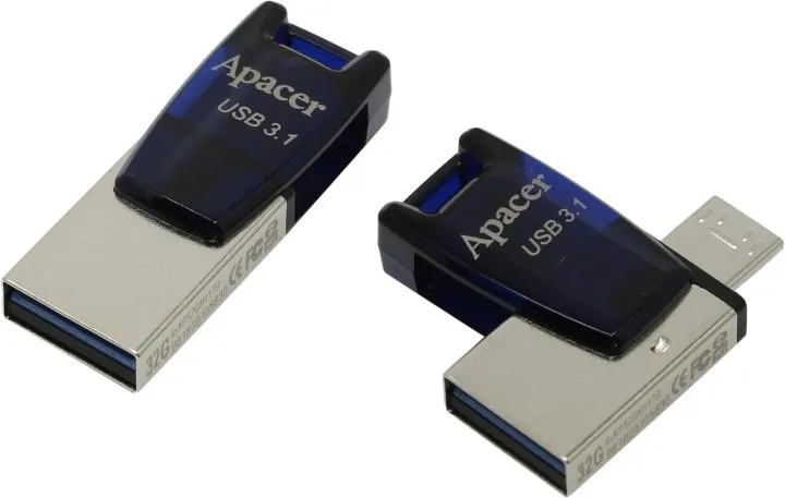 USB флешка 64GB Apacer AH179 AP64GAH179U-1 blue