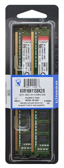 Оперативная память 8 GB kit Kingston KVR16N11S8K2/8