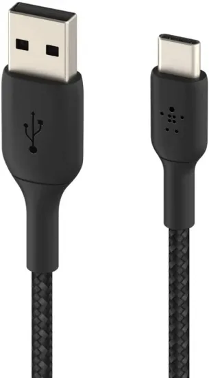 Кабель Belkin USB-A - USB-С, BRAIDED, 1m, black,