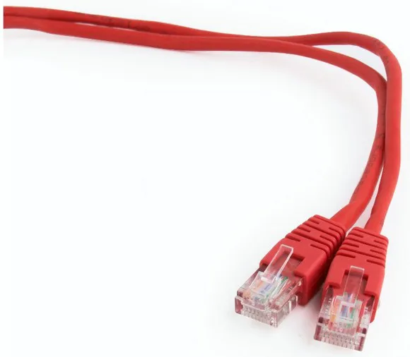 Патч корд UTP 5e-Cat 0.5 m Cablexpert PP12-0.5M/R красный